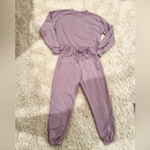Pink Rose Lilac girl’s sweatpants, and sweatshirt